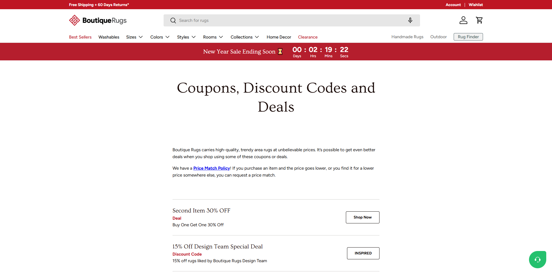 Boutique Rugs coupons